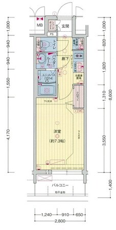 新栄町駅 徒歩1分 3階の物件間取画像